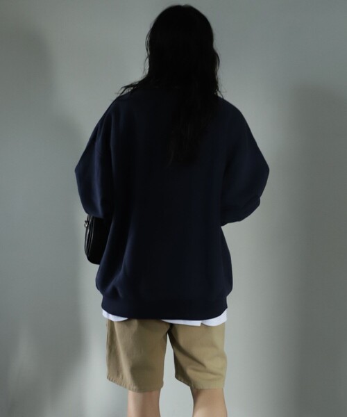 FREAK'S STORE(フリークスストア)の「クラックエンブレムロゴスウェット(スウェット・レディース・ワインレッド/ネイビー/ナチュラル・フリ-)」の7枚目の写真