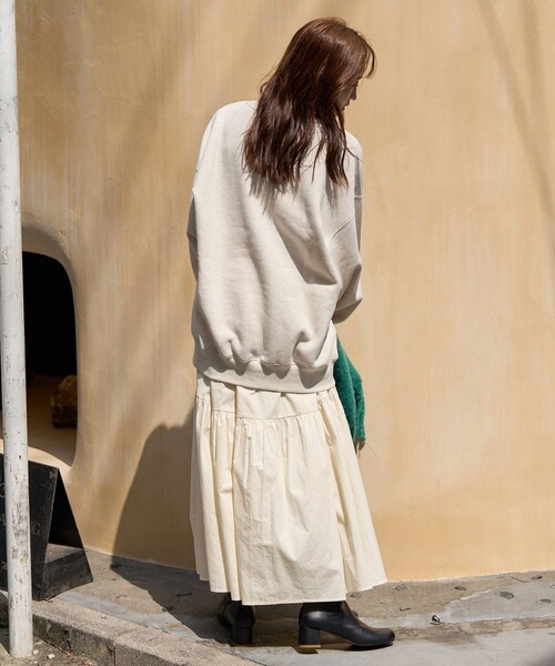 FREAK'S STORE(フリークスストア)の「クラックエンブレムロゴスウェット(スウェット・レディース・ワインレッド/ネイビー/ナチュラル・フリ-)」の14枚目の写真