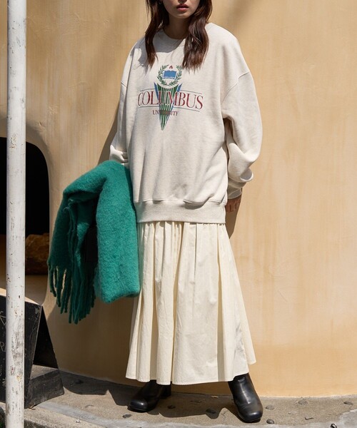 FREAK'S STORE(フリークスストア)の「クラックエンブレムロゴスウェット(スウェット・レディース・ワインレッド/ネイビー/ナチュラル・フリ-)」の15枚目の写真