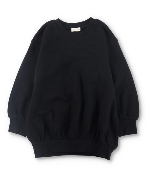 BRANSHES(ブランシェス)の「バックフリルチュニック(スウェット・キッズ・ブラック/ピンク・120/110/100/150/90/140/130)」の10枚目の写真