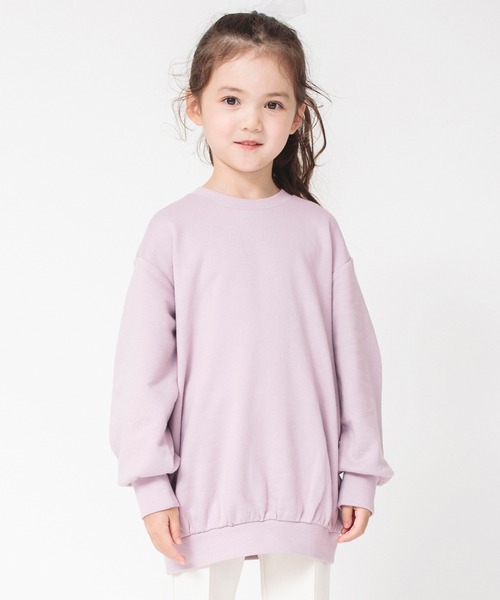 BRANSHES(ブランシェス)の「バックフリルチュニック(スウェット・キッズ・ブラック/ピンク・120/110/100/150/90/140/130)」の7枚目の写真