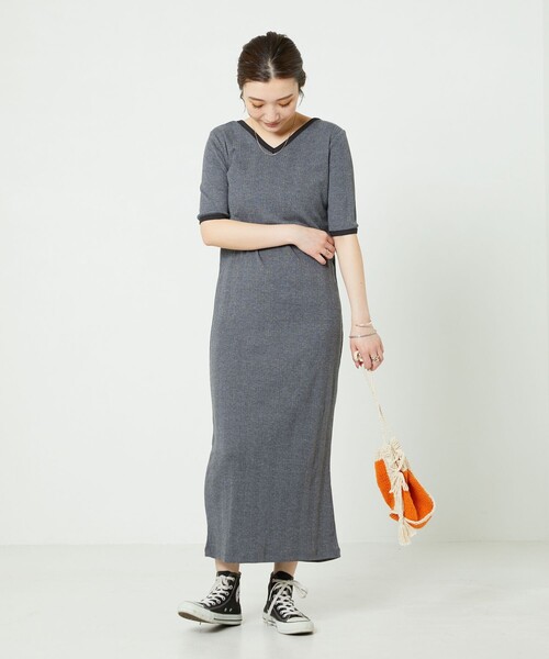 FREAK'S STORE（フリークスストア）の「半袖ワンピース（ワンピース・レディース・チャコール・MEDIUM）」の6枚目の写真