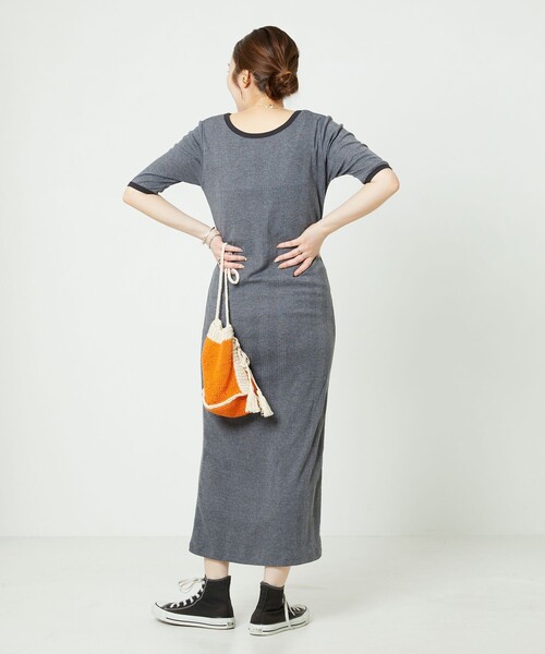 FREAK'S STORE（フリークスストア）の「半袖ワンピース（ワンピース・レディース・チャコール・MEDIUM）」の7枚目の写真