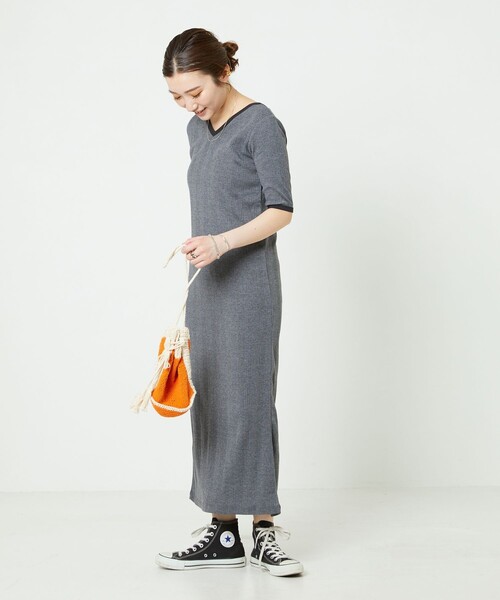 FREAK'S STORE（フリークスストア）の「半袖ワンピース（ワンピース・レディース・チャコール・MEDIUM）」の8枚目の写真