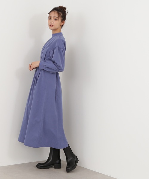 N.(N. Natural Beauty Basic)(エヌエヌナチュラルビューティーベーシック)の「カーブヨークウエストタックワンピース(ワンピース・レディース・ベージュ/レッド/ブルー・MEDIUM)」の12枚目の写真