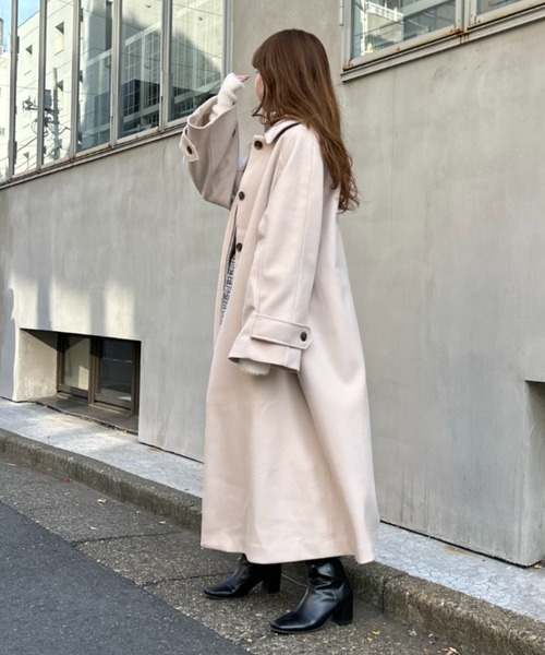 INGNI（イング）の「ステンカラーコート（ステンカラーコート・レディース・アイボリー/ブラック/ピンク/モカ・M）」の17枚目の写真