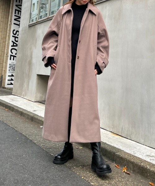 INGNI（イング）の「ステンカラーコート（ステンカラーコート・レディース・アイボリー/ブラック/ピンク/モカ・M）」の12枚目の写真