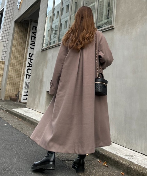 INGNI（イング）の「ステンカラーコート（ステンカラーコート・レディース・アイボリー/ブラック/ピンク/モカ・M）」の18枚目の写真