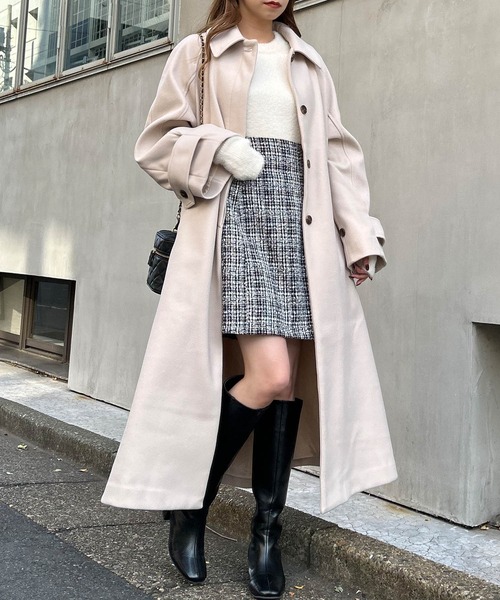 INGNI（イング）の「ステンカラーコート（ステンカラーコート・レディース・アイボリー/ブラック/ピンク/モカ・M）」の20枚目の写真