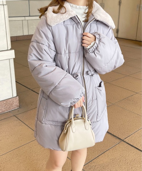 apres jour（アプレジュール）の「ショートダウンライクコート【ZOZOTOWN限定アイテム】（ダウンジャケット/コート・レディース・ブラック/アイボリー/ピンクベージュ/グレイッシュベージュ・X-LARGE/フリー）」の12枚目の写真