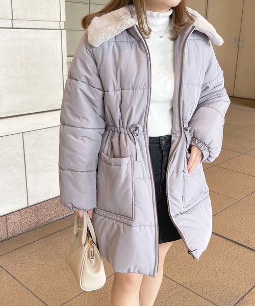 apres jour（アプレジュール）の「ショートダウンライクコート【ZOZOTOWN限定アイテム】（ダウンジャケット/コート・レディース・ブラック/アイボリー/ピンクベージュ/グレイッシュベージュ・X-LARGE/フリー）」の15枚目の写真