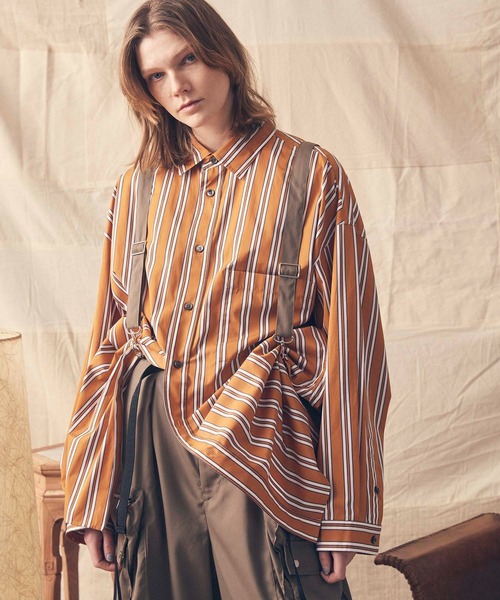 MAISON SPECIAL（メゾンスペシャル）の「《ユニセックスアイテム》THOMAS MASON/トーマスメイソン プライムオーバーシャツコート【MAISON SPECIAL/メゾンスペシャル】（シャツ/ブラウス・メンズ・イエロー/ブルー/ネイビー/オフホワイト/ブルー系その他・1/2/0）」の5枚目の写真