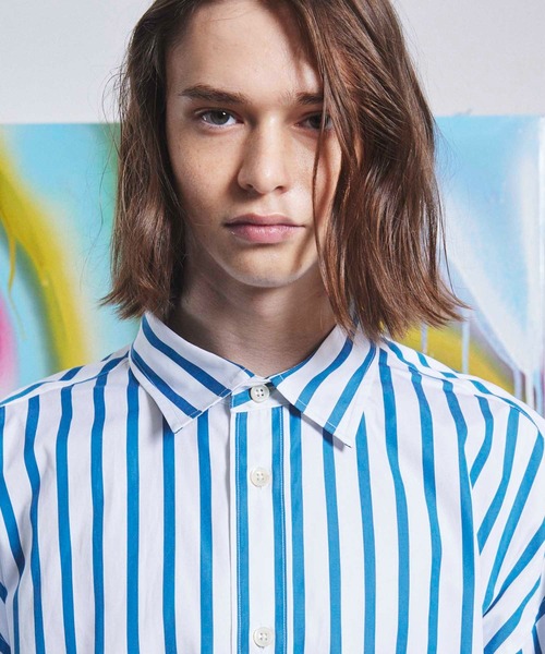 MAISON SPECIAL（メゾンスペシャル）の「《ユニセックスアイテム》THOMAS MASON/トーマスメイソン プライムオーバーシャツコート【MAISON SPECIAL/メゾンスペシャル】（シャツ/ブラウス・メンズ・イエロー/ブルー/ネイビー/オフホワイト/ブルー系その他・1/2/0）」の7枚目の写真