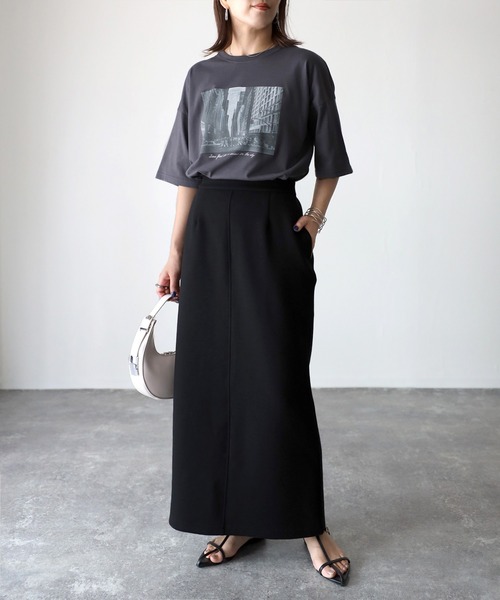 Riberry（リベリー）の「ダンボールタイトスカート（スカート・レディース・ブラック/アイボリー・FREE）」の8枚目の写真