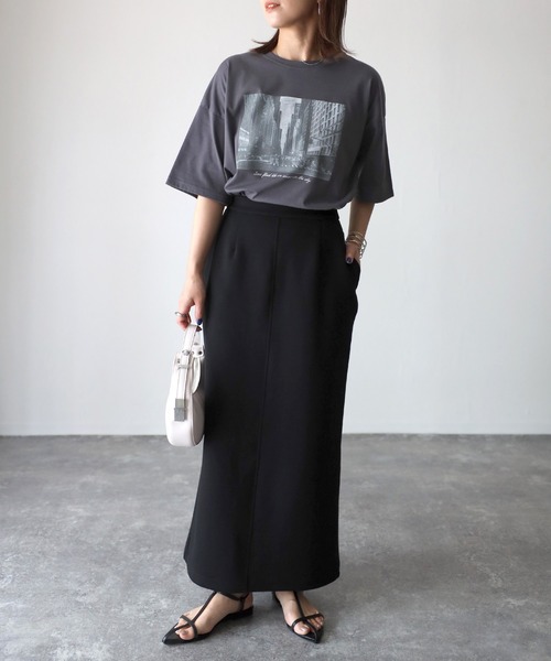 Riberry（リベリー）の「ダンボールタイトスカート（スカート・レディース・ブラック/アイボリー・FREE）」の7枚目の写真