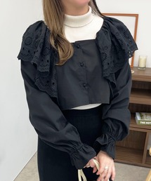 コットンレースショートブラウス【ZOZOTOWN限定アイテム】