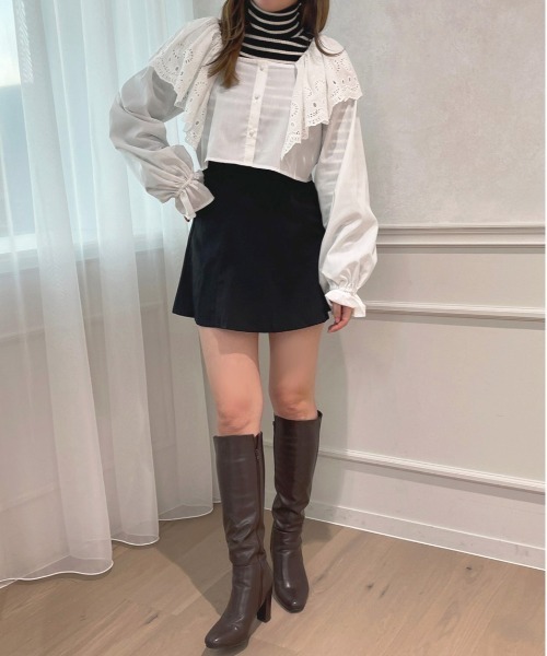 apres jour(アプレジュール)の「コットンレースショートブラウス【ZOZOTOWN限定アイテム】(シャツ/ブラウス・レディース・ブラック/オフホワイト・フリー/X-LARGE)」の17枚目の写真