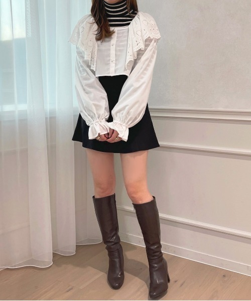 apres jour(アプレジュール)の「コットンレースショートブラウス【ZOZOTOWN限定アイテム】(シャツ/ブラウス・レディース・ブラック/オフホワイト・フリー/X-LARGE)」の18枚目の写真