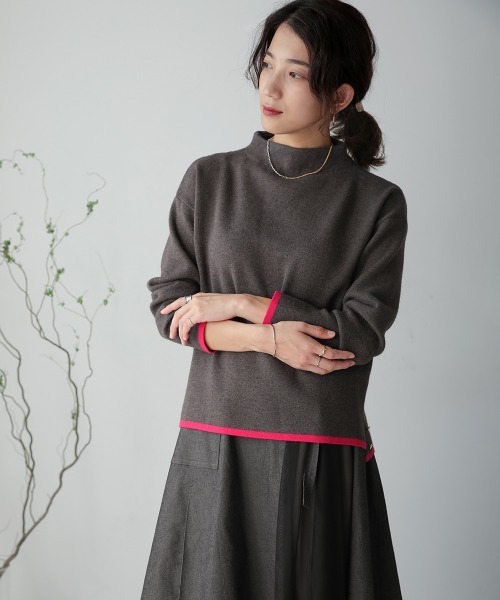 Bou Jeloud(ブージュルード)の「アンゴラタッチボトルネックプルオーバー(ニット/セーター・レディース・A/ブルー/チャコールグレー/ホワイト系その他・FREE)」の18枚目の写真