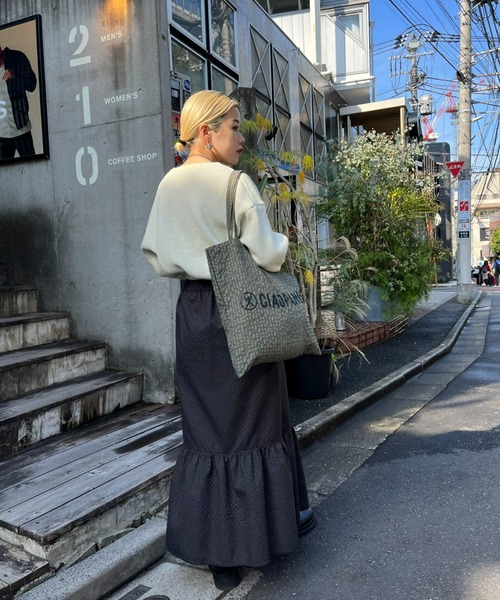CIAOPANIC（チャオパニック）の「ロゴジャガードニットプルオーバー（ニット/セーター・レディース・ブラック/オフホワイト・FREE）」の21枚目の写真