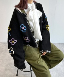 w closet | フラワーモチーフカーディガン(カーディガン/ボレロ)