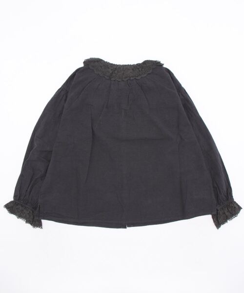 Samansa Mos2（サマンサ モスモス）の「レース重ね襟ブラウス（シャツ/ブラウス・レディース・ブラック/チャコール/キナリ・ﾌﾘ-）」の4枚目の写真
