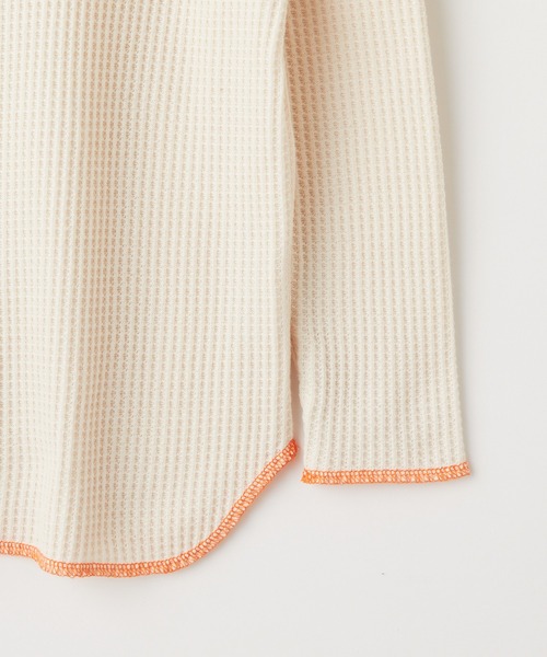 CIAOPANIC TYPY(チャオパニックティピー)の「【KIDS】【裏起毛】サーマル配色ステッチタートル(Tシャツ/カットソー・キッズ・イエロー/アイボリー/ブラック・S/M/L/XL/XXL)」の14枚目の写真