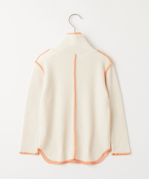 CIAOPANIC TYPY(チャオパニックティピー)の「【KIDS】【裏起毛】サーマル配色ステッチタートル(Tシャツ/カットソー・キッズ・イエロー/アイボリー/ブラック・S/M/L/XL/XXL)」の11枚目の写真