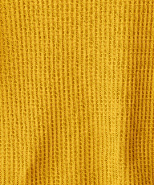 CIAOPANIC TYPY(チャオパニックティピー)の「【KIDS】【裏起毛】サーマル配色ステッチタートル(Tシャツ/カットソー・キッズ・イエロー/アイボリー/ブラック・S/M/L/XL/XXL)」の5枚目の写真