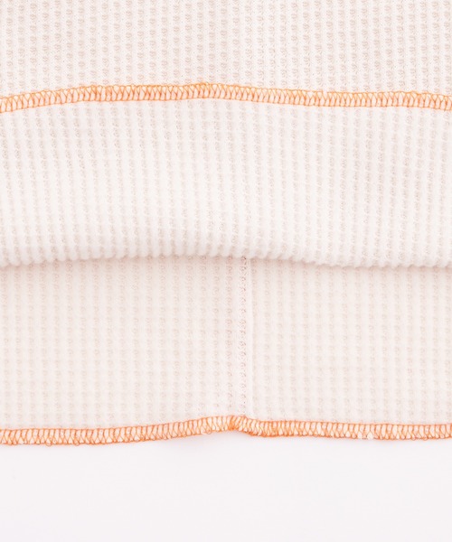 CIAOPANIC TYPY(チャオパニックティピー)の「【KIDS】【裏起毛】サーマル配色ステッチタートル(Tシャツ/カットソー・キッズ・イエロー/アイボリー/ブラック・S/M/L/XL/XXL)」の6枚目の写真