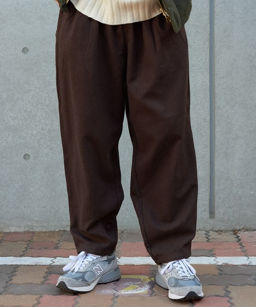 SETUP7(セットアップセブン)の「【SETUP7】メランジ起毛バルーンパンツ 2410-5712 MNY(その他パンツ・メンズ・ブラック/アイボリー/ブラウン/ベージュ・L/LL/M)」の4枚目の写真