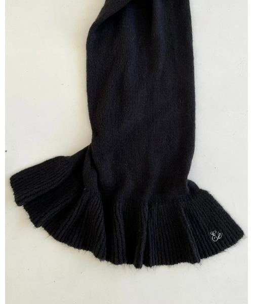 epine（エピヌ）の「Ee frill knit muffler（マフラー・レディース・ブラック/ホワイト系その他2/ホワイト系その他/ピンク・FREE）」の15枚目の写真