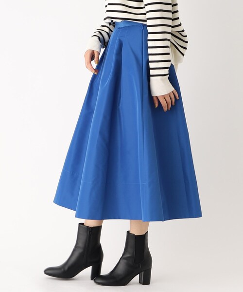 OPAQUE.CLIP（オペークドットクリップ）の「◆グログランタックフレアスカート（スカート・レディース・ライトグレー/ブラック/ブルー・38/40）」の3枚目の写真