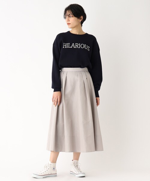 OPAQUE.CLIP（オペークドットクリップ）の「◆グログランタックフレアスカート（スカート・レディース・ライトグレー/ブラック/ブルー・38/40）」の19枚目の写真