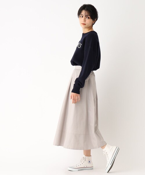 OPAQUE.CLIP（オペークドットクリップ）の「◆グログランタックフレアスカート（スカート・レディース・ライトグレー/ブラック/ブルー・38/40）」の22枚目の写真