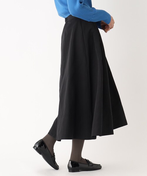 OPAQUE.CLIP（オペークドットクリップ）の「◆グログランタックフレアスカート（スカート・レディース・ライトグレー/ブラック/ブルー・38/40）」の4枚目の写真