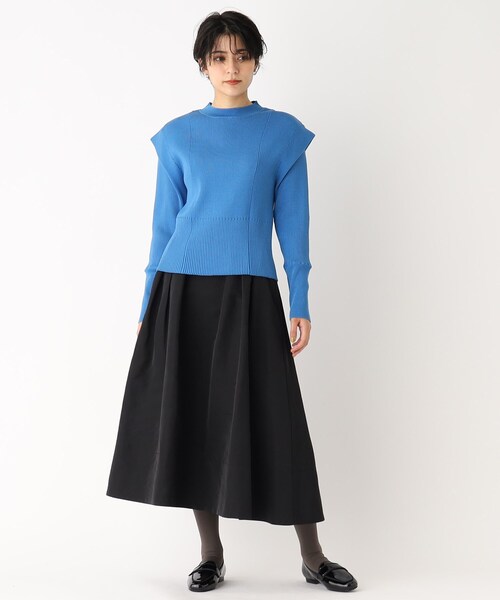 OPAQUE.CLIP（オペークドットクリップ）の「◆グログランタックフレアスカート（スカート・レディース・ライトグレー/ブラック/ブルー・38/40）」の7枚目の写真