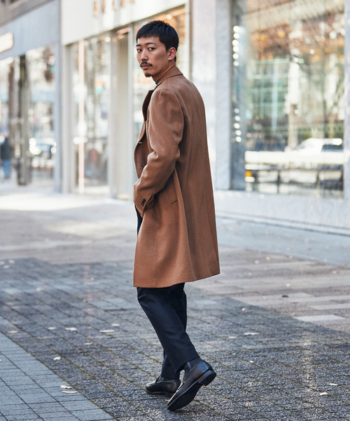 美品　エディフィス　ウールチェスターコート　キャメル　ロング丈　上質ウール　L 美品 エディフィス ウールチェスターコート キャメル ロング丈 上質