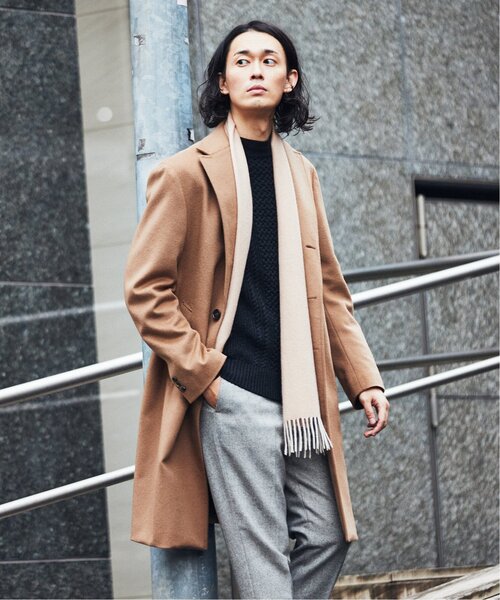 【EDIFICE】チェスターコート（キャメル） ロングシングルチェスターコート【キャメル】【LUIGI COLOMBO