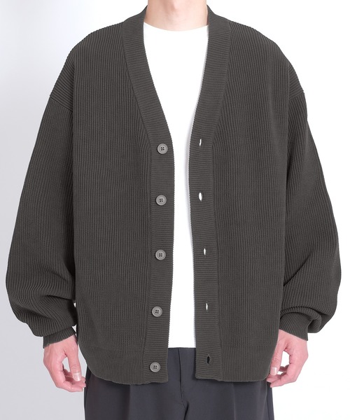 improves（インプローブス）の「【improves】オーバーサイズ ニット カーディガン（カーディガン/ボレロ・メンズ・ダークブルー/チャコール/アイボリー/カーキ・LARGE/X-LARGE/MEDIUM）」の8枚目の写真