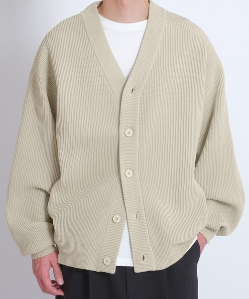 improves（インプローブス）の「【improves】オーバーサイズ ニット カーディガン（カーディガン/ボレロ・メンズ・ダークブルー/チャコール/アイボリー/カーキ・LARGE/X-LARGE/MEDIUM）」の6枚目の写真