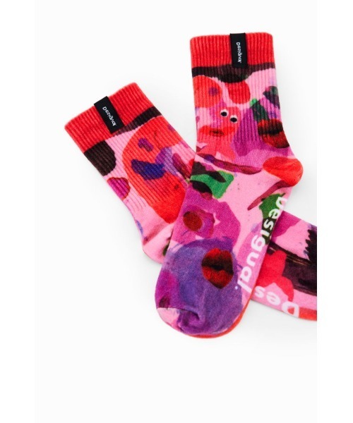 Desigual(デシグアル)の「CARAS LACROIX ソックス(ソックス/靴下・レディース・レッド・FREE)」の4枚目の写真