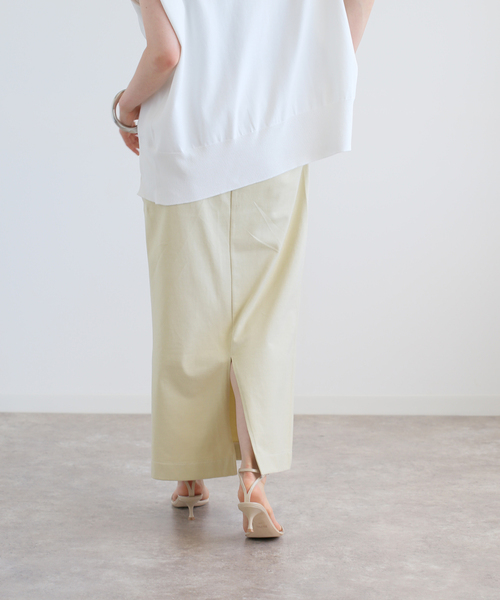 IENA（イエナ）の「クリアコットンスカート（スカート・レディース・チャコールグレー/ブラック/アイボリー・34/36/38）」の6枚目の写真