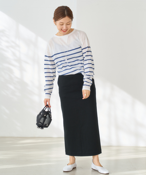 IENA（イエナ）の「クリアコットンスカート（スカート・レディース・チャコールグレー/ブラック/アイボリー・34/36/38）」の22枚目の写真