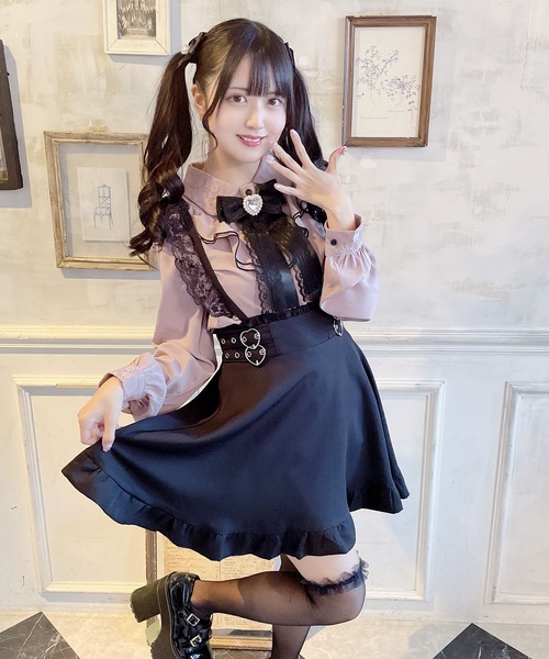 MA*RS(アメーバーマーズ)の「フリルリボン襟ブラウス(シャツ/ブラウス・レディース・ピンク/ブラック/ホワイト・FREE)」の3枚目の写真
