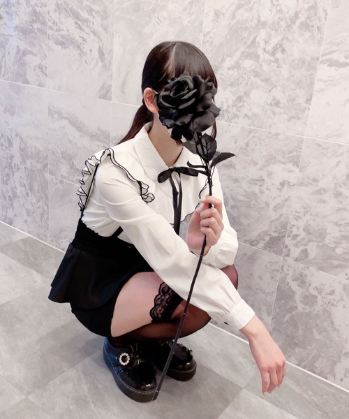 MA*RS(アメーバーマーズ)の「フリルリボン襟ブラウス(シャツ/ブラウス・レディース・ピンク/ブラック/ホワイト・FREE)」の10枚目の写真