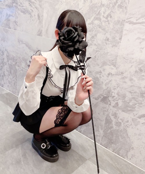 MA*RS(アメーバーマーズ)の「フリルリボン襟ブラウス(シャツ/ブラウス・レディース・ピンク/ブラック/ホワイト・FREE)」の9枚目の写真