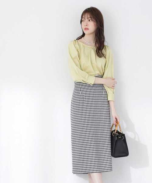 PROPORTION BODY DRESSING（プロポーションボディドレッシング）の「ギンガムチェックハートカットタイトスカート / 1213120306（スカート・レディース・ブルー/ブラック・MEDIUM/SMALL）」の4枚目の写真