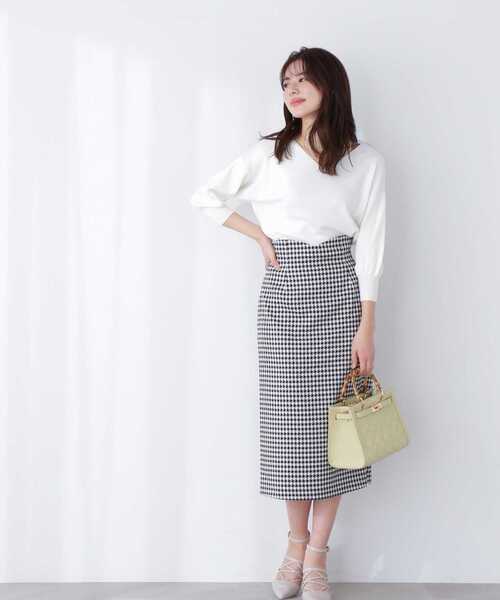 PROPORTION BODY DRESSING（プロポーションボディドレッシング）の「ギンガムチェックハートカットタイトスカート / 1213120306（スカート・レディース・ブルー/ブラック・MEDIUM/SMALL）」の9枚目の写真