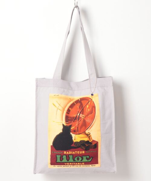 欧州航路（オウシュウコウロ）の「【欧州航路】オーガニックコットン キャットアートトートバッグ（トートバッグ・レディース・グリーン/ブルー/グレー・FREE）」の2枚目の写真